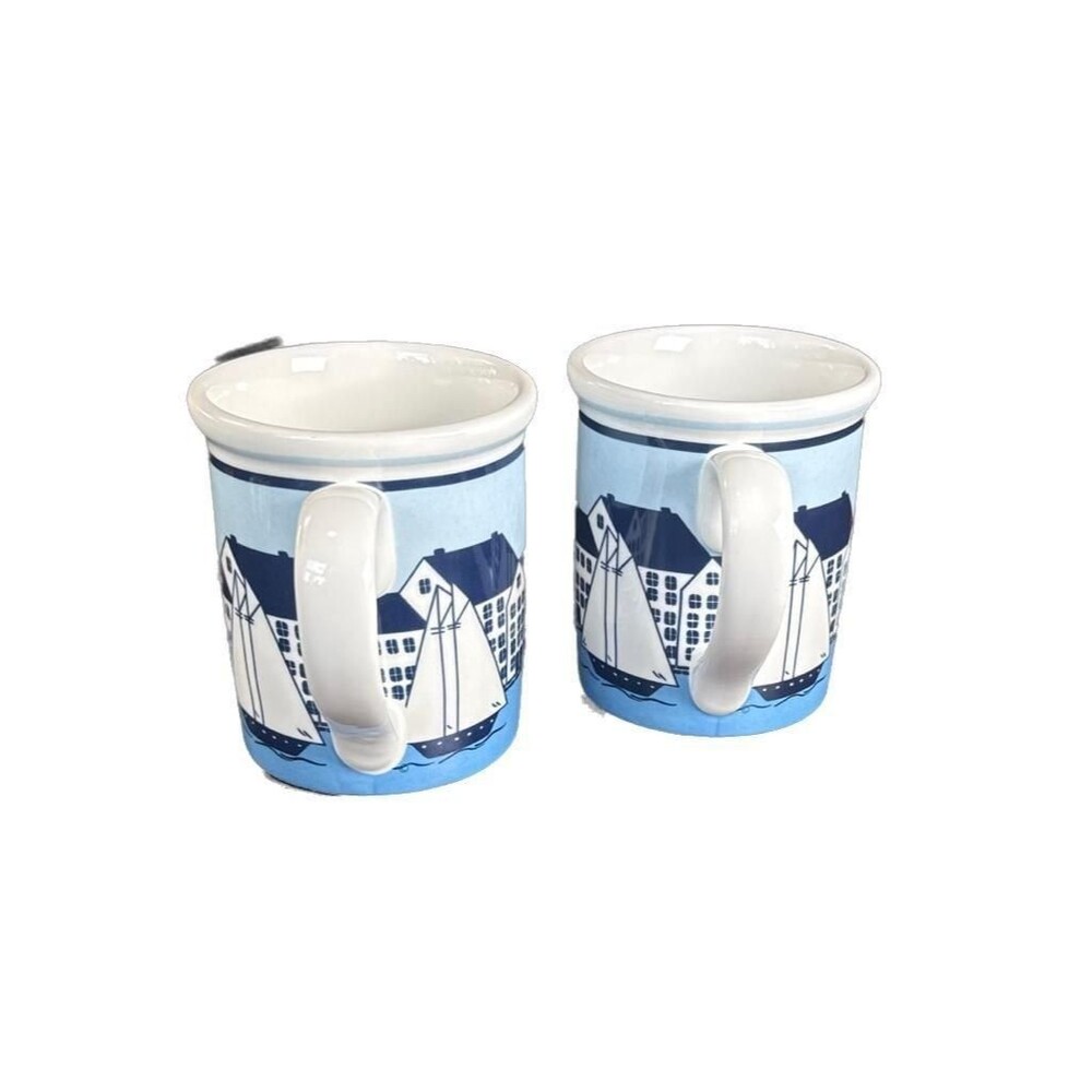 Shard at Home Coastal Village 14oz Mug, Set of 2, Small Batch Made - Picture 3 of 6